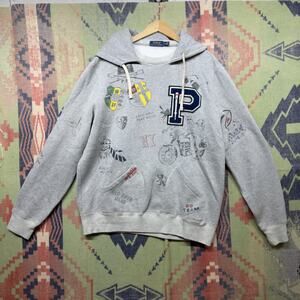 Polo Ralph Lauren Letterman After Hood Hoodie Size Large